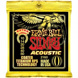 Ernie Ball 2160 струны для акустической гитары Coated Titanium RPS