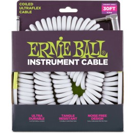 Ernie Ball 6045 Кабель инструментальный 9 метров белый