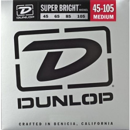Dunlop DBSBN45105 Super Bright Комплект струн для бас-гитары, никелированные, Medium, 45-105,