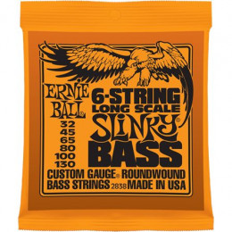 Ernie Ball P02838 Slinky Bass Комплект струн для 6-струнной бас-гитары