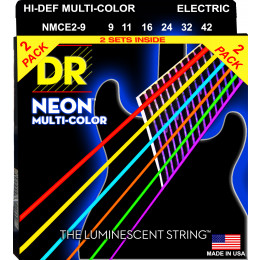 DR NMCE-2/9 HIGH-DEF NEON Струны для электрогитары, 2 комплекта