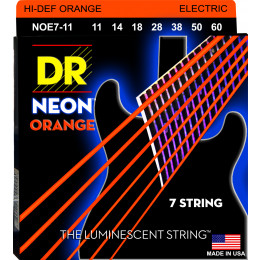 DR NOE7-11 HIGH-DEF NEON Струны для 7-струнной электрогитары