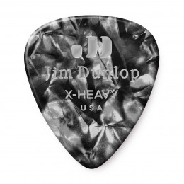 Dunlop 483P02XH Celluloid Black Pearloid Extra Heavy 12Pack Медиаторы, 12 шт