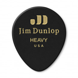 Dunlop 485P03HV Celluloid Black Teardrop Heavy 12Pack Медиаторы