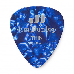 Dunlop 483P10TH Celluloid Blue Pearloid Thin 12Pack Медиаторы