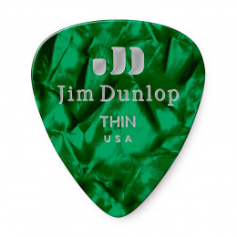 Dunlop 483P12TH Celluloid Green Pearloid Thin 12Pack Медиаторы, 12 шт