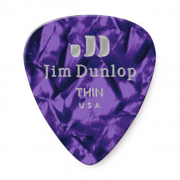 Dunlop 483P13TH Celluloid Purple Pearloid Thin 12Pack Медиаторы