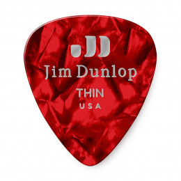 Dunlop 483P09TH Celluloid Red Pearloid Thin 12Pack Медиаторы