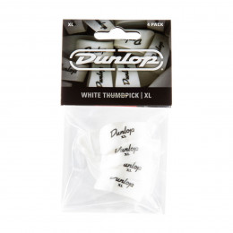 Dunlop 9004P Plastic Thumbpick White 4Pack Когти-медиаторы на большой палец, 4 шт