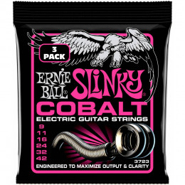 Ernie Ball 3723 Cobalt Slinky Super 3 Pack 9-42 Струны для электрогитары, 3 комплекта