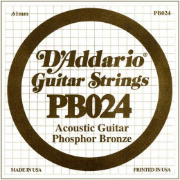 D'Addario PB024 одиночная струна для акустической гитары