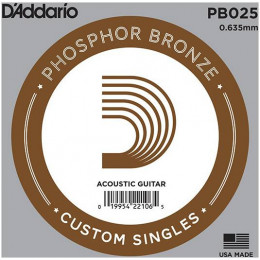 D'Addario PB025 одиночная струна для акустической гитары