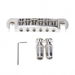 Musiclily MX1280NK Бридж Tune-o-matic Wraparound для Gibson Les Paul, никель