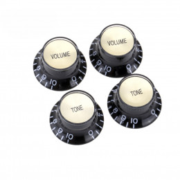 Musiclily MX1566BK-2-MX1568BK-2 Комплект ручек потенциометров (2+2), Les Paul, черные
