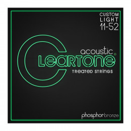 Cleartone 7411 Phosphor Bronze Комплект струн для акустической гитары, фосфорная бронза, с покрытием, 11-52