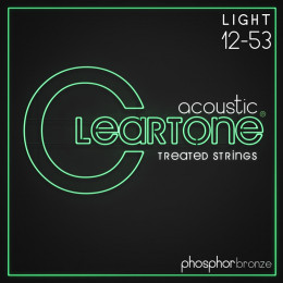 Cleartone 7412 Phosphor Bronze Комплект струн для акустической гитары, фосфорная бронза, с покрытием, 12-53