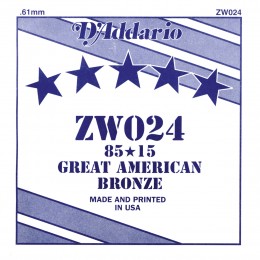 D'Addario ZW024 Струна 85/15 для акустической гитары