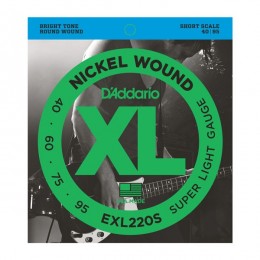D'Addario EXL220S Струны для 4-х струнной бас гитары с короткой мензурой