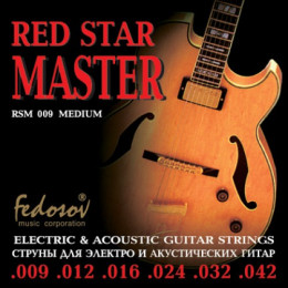 Fedosov RSM009 Red Star Master Medium Комплект струн для электрогитары, нерж. сплав, 9-42