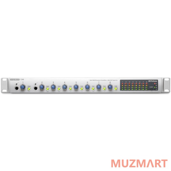 PreSonus Digimax D8 Цифровой 8-канальный преамп с выходом ADAT