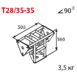 Imlight T28/35-35 Стыковочный узел для 3-х ферм под 90 градусов
