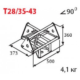 Imlight T28/35-43 Стыковочный узел для 4-х ферм под 90 градусов