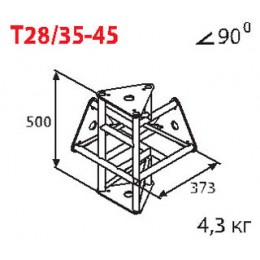Imlight T28/35-45 Стыковочный узел для 4-х ферм под 90 градусов