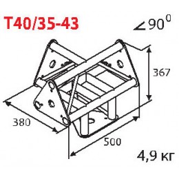 Imlight T40/35-43 Стыковочный узел для 4-х ферм под 90 градусов