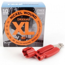 D'Addario EXL110-10PWIND Струны для электрогитары + вертушка для струн в подарок!