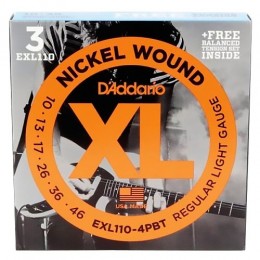 D'Addario EXL110-4BT Струны для электрогитары + EXL110BT в подарок!