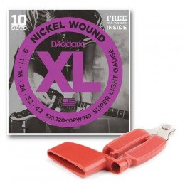 D'Addario EXL120-10PWIND Струны для электрогитары + вертушка для струн в подарок!