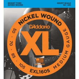 D'Addario EXL160S Струны для 4-х струнной бас гитары, Medium 50-105