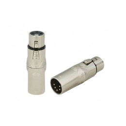Roxtone RA5XM3XF Переходник с 5-контактного XLR папа на 3-контактный XLR мама