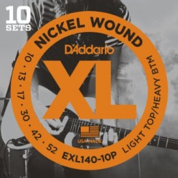 D'Addario EXL140-10P Струны для электрогитары (набор из 10 комплектов)