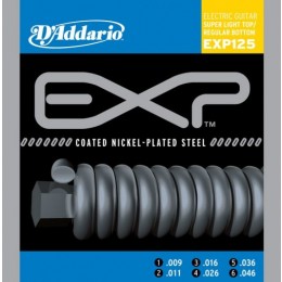 D'Addario EXP125 Super Light TOP/REGULAR Bottom Струны для электрогитары