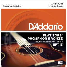 D'Addario EFT13 Струны для резонаторной гитары с плоской обмоткой 16-56