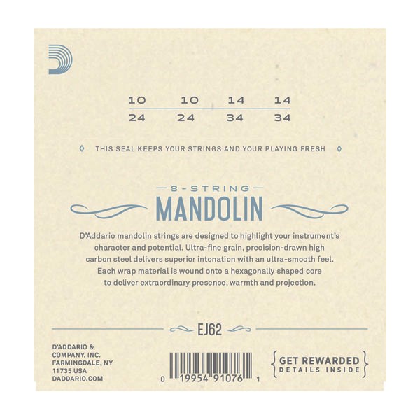 D'Addario EJ62 Струны для мандолины