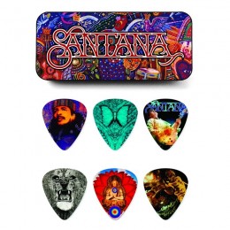 Dunlop SANPT01M Carlos Santana Медиаторы 6шт, средние, в коробочке